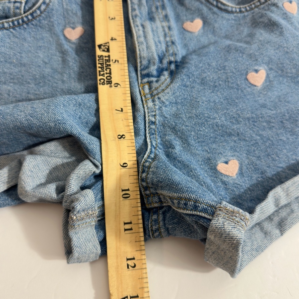 Harper Heritage Heart Patterned Denim Shorts women’s size small‎ - Picture 6 of 10